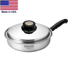 Load image into Gallery viewer, 9½-Inch Sauté Skillet with Steam Control Vented Lid | 1.75 Qt. Stainless Steel | Made in USA