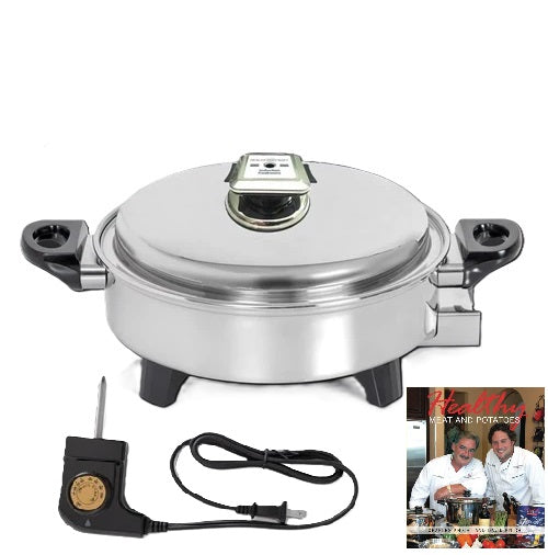 4 Square 13inch OIL CORE ELECTRIC SKILLET with Vented Lid Health Craft