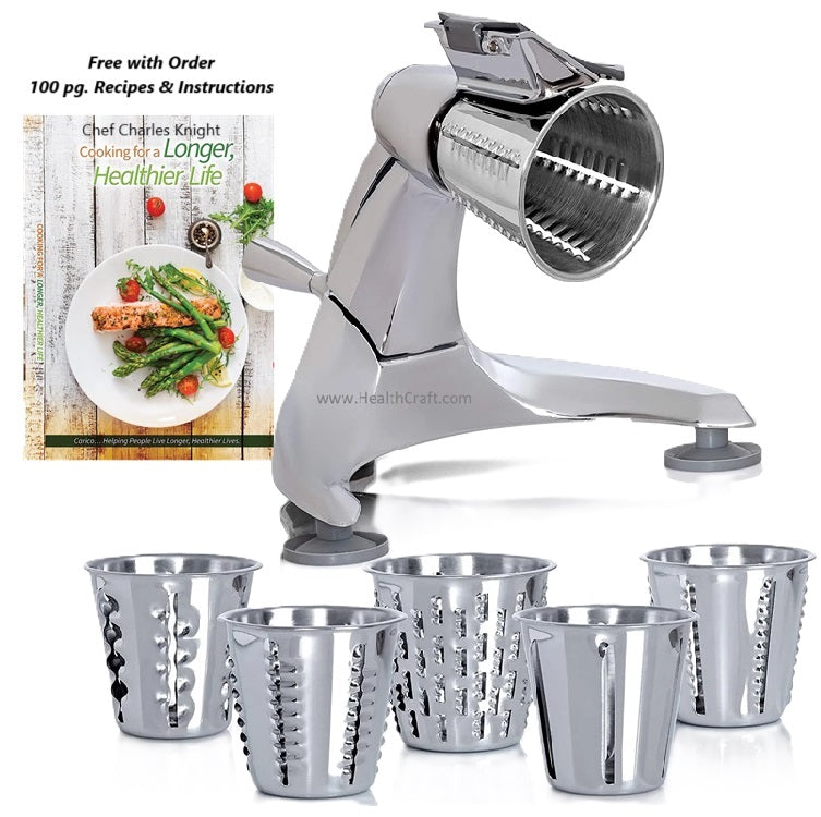 New Rotary Mandolin FOOD CUTTER with 3-Leg Suction Base