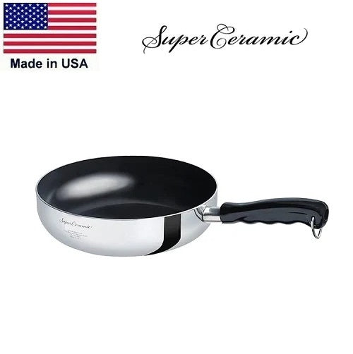 MsMk Small Nonstick Frying pan Blue, 8-inch Durable Egg Omelet Skillet,  Titanium and Diamond Non Stick Coating From USA, for Induction, Ceramic and