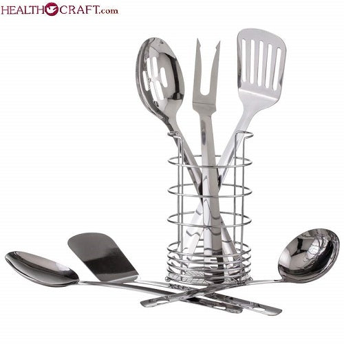 Pro Series Stainless Steel 7 Pc. KITCHEN TOOL SET with Holder