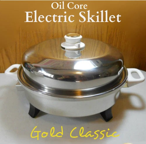 Health Craft 12-inch OIL CORE ELECTRIC SKILLET with Vented Lid USA