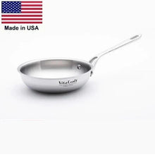Load image into Gallery viewer, #4 Made in USA Stainless Steel Skillet Set | 5-Ply Gourmet Cookware | 430 Magnetic