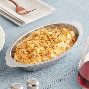 NEW 2 Oval Au Gratin Dishes 18/0 Heavy Gauge Stainless Steel -Mac and Cheese Recipe