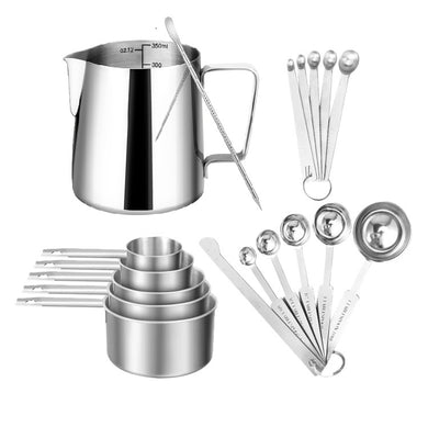 18-Pc. MEASURING SET Solid Heavy Gauge 304 Stainless Steel Lasts Forever