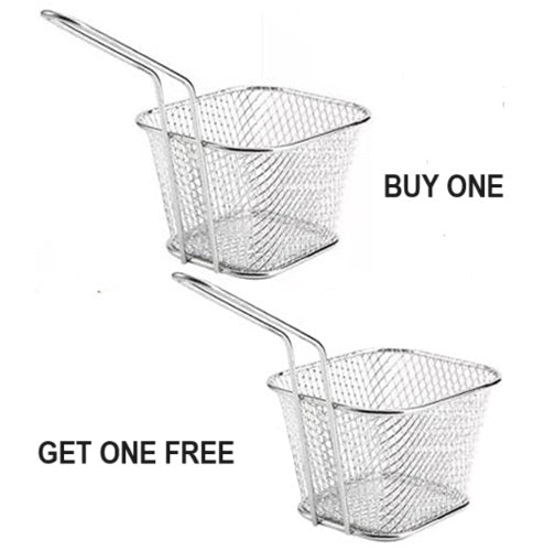 BUY 1 GET 1 FREE - Mini Serving DEEP FRY Basket Stainless Steel