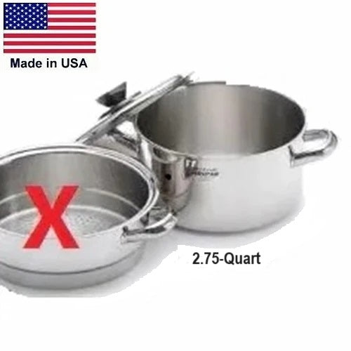 CLOSEOUT 1 LEFT 5-Ply Neova 2.75 Qt SAUCE POT No Lid 304 Stainless Steel Made in USA