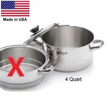 Load image into Gallery viewer, CLOSEOUT 5-Ply Neova 4 Qt STOCKPOT with LID 304 Stainless Steel Made in USA