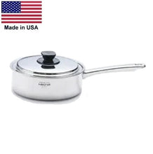 Load image into Gallery viewer, CLOSEOUT 5-Ply Neova 2½ Qt SAUCEPAN with LID 304 Stainless Steel Made in USA
