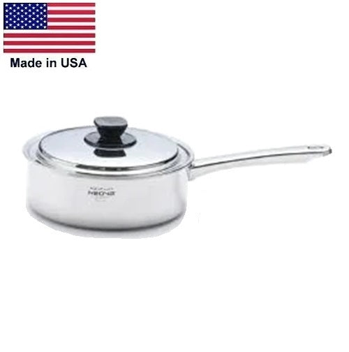 CLOSEOUT 5-Ply Neova 2½ Qt SAUCEPAN with LID 304 Stainless Steel Made in USA
