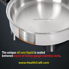 Load image into Gallery viewer, 13-inch Oil Core ELECTRIC SKILLET with Steam Control T304 Stainless Steel See Video