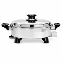 Load image into Gallery viewer, NEW 13-inch Oil Core Electric Skillet with Steam Control T304ss Stainless Steel