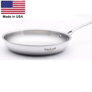 Made in USA Stainless Steel Skillet Set | 5-Ply Gourmet Skillets