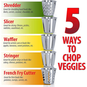 New Rotary Mandolin FOOD CUTTER with 3-Leg Suction Base