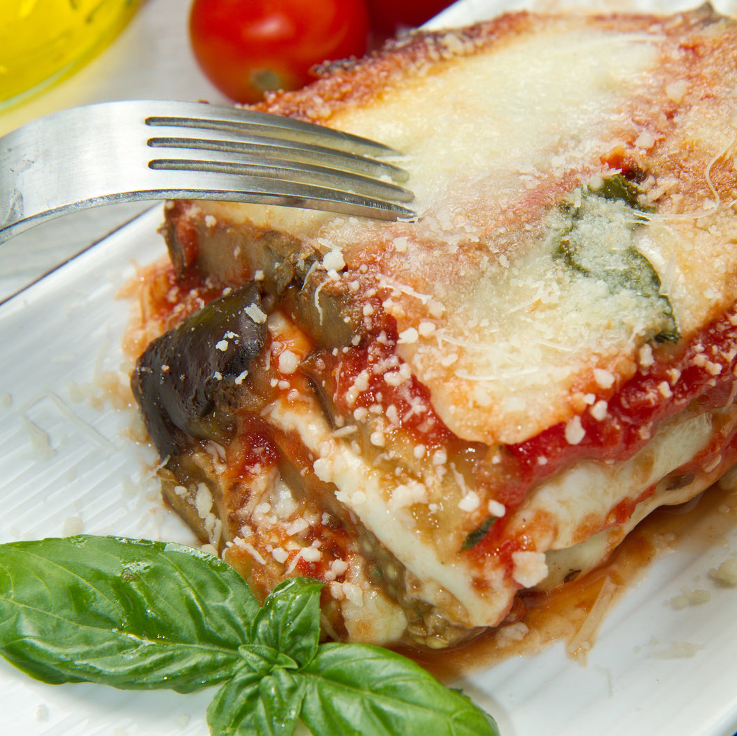 Eggplant Parmigiana Baked on top of the Range