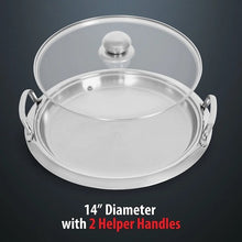Load image into Gallery viewer, The Man Pan 14-inch ROUND GRIDDLE for Breakfast, Pizza, Steak 304 Stainless Steel