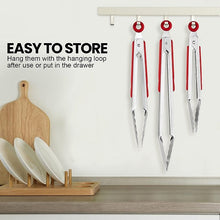 Load image into Gallery viewer, New 3-piece stainless steel KITCHEN TONG SET