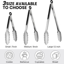 Load image into Gallery viewer, PRO SERIES 3 Pc TONG SET High Quality Stainless Steel