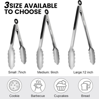 PRO SERIES 3 Pc TONG SET High Quality Stainless Steel