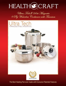 Ultra-Tech II STOCK POTS 9Ply Magnetic 316ti Surgical Stainless Steel with Titanium