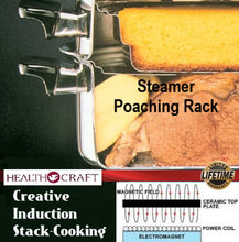 Load image into Gallery viewer, Large EGG POACHER Rack with 6 EGG CUPS fits Large Sauté Skillet and 6 Qt.