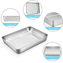 Load image into Gallery viewer, ONLY 2 LEFT 14 x 11 x 2.25-inch LASAGNA PAN Baking Roasting PAN 18/0-gauge Stainless Steel
