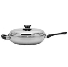 Load image into Gallery viewer, 7-Ply 12¾-inch Gourmet SKILLET w/Steam Control Lid Magnetic T304 Surgical Stainless Steel