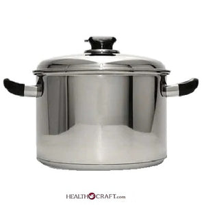 7-Ply 12 Qt STOCKPOT w/Steam Control Cover Magnetic T304 Surgical Stainless Steel