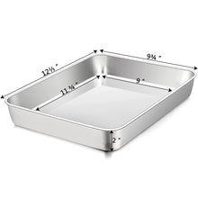 Load image into Gallery viewer, ONLY 2 LEFT 14 x 11 x 2.25-inch LASAGNA PAN Baking Roasting PAN 18/0-gauge Stainless Steel