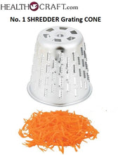Load image into Gallery viewer, FOOD CUTTER No. 1 SHREDDER Grating CONE – No. 1 Cono Rallador fits: original Health Craft, Jet-O-Matic, Saladmaster, West Bend, Regalware, and others. 1949 to 1992