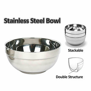 17-oz. SALAD, SOUP, CEREAL or ICE CREAM Bowl - Double-Wall Insulated Stainless Steel