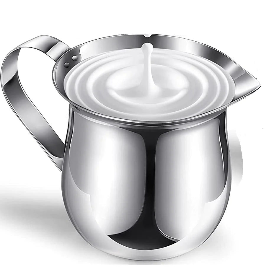 CLOSEOUT 3 Oz. Bell Creamer Pitcher with Pouring Spout Handle 304 Stainless Steel