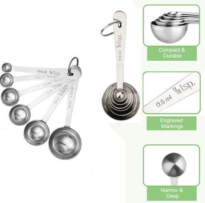 5 units/set) Imported quality great stainless steel measuring