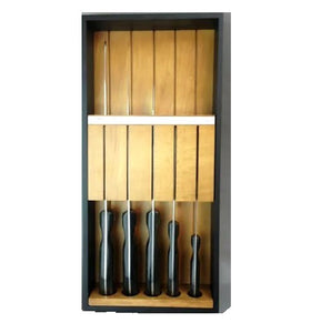 ONLY 1 IN STOCK Vintage Ekco Arrowhead 5 Pc. KITCHEN CUTLERY SET with Maple Storage Cabinet Handmade in the USA