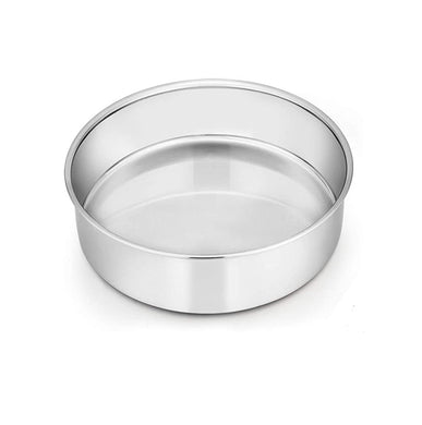6-inch ROUND CAKE PAN 18/0-gauge Stainless Steel.