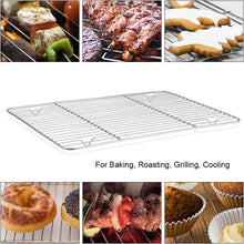 Load image into Gallery viewer, 6-Pc. BAKING SHEET Set with RACK Set 9, 10 and 12-inch 18/0-gauge Stainless Steel
