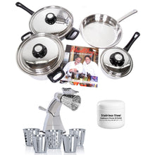 Load image into Gallery viewer, 7-Pc. INFOMERCIAL Set Waterless Cookware with Food Cutter OPEN BOX - SEE VIDEO