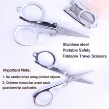 Load image into Gallery viewer, Mini Folding SCISSORS 420j2 Stainless-Steel Portable fits safely in Pocket or Purse