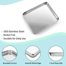 Load image into Gallery viewer, 10 X 8-inch BAKING SHEET with RACK 18/0 gauge Stainless Steel
