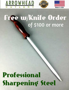 CLOSEOUT SALE Professional Sharpening Steel from Arrowhead Cutlery