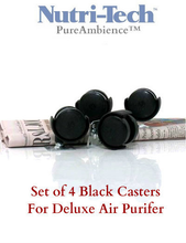 Load image into Gallery viewer, Set of 4 Black CASTERS for Pure Ambience / Nutri-Tech Deluxe Air Purifier