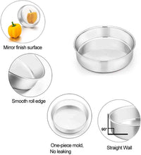 Load image into Gallery viewer, PRO-SERIES 10-inch ROUND CAKE PAN Heavy Duty 304 Surgical Stainless Steel