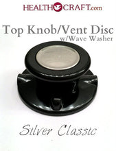 Load image into Gallery viewer, Black Silver Classic Top-Knob Vent-Disc