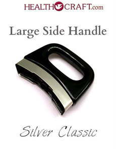 Black Silver Classic LARGE Side Handle - Snap-On no screw - Fits LS  4½  6  8qt