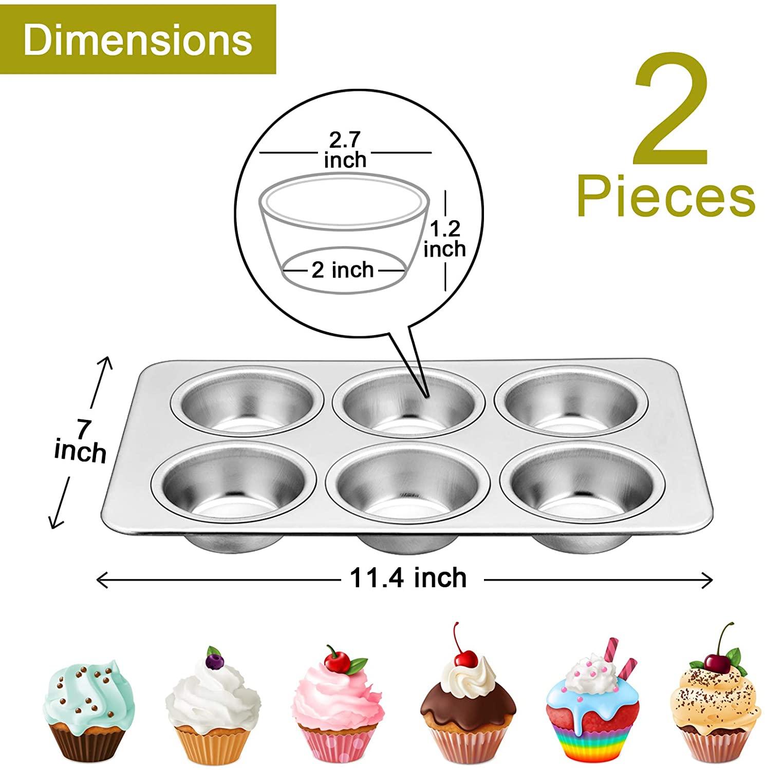 Dimensions Large Cupcake Pan