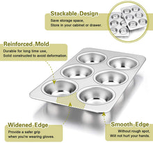 Load image into Gallery viewer, 11 x 7-inch MUFFIN  CUPCAKE PAN 18/0-gauge Commercial Stainless Steel.