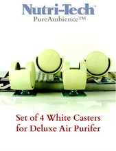 Load image into Gallery viewer, Set of 4 White CASTERS for Pure Ambience / Nutri-Tech Deluxe Air Purifier