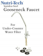 Load image into Gallery viewer, Nutri-Tech® Stainless Steel Gooseneck Faucet for under-counter water filter