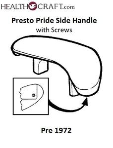 Presto Pride Elegance SIDE HANDLE with SCREWS also fits Golden Line Waterless Cookware Repalcement Part