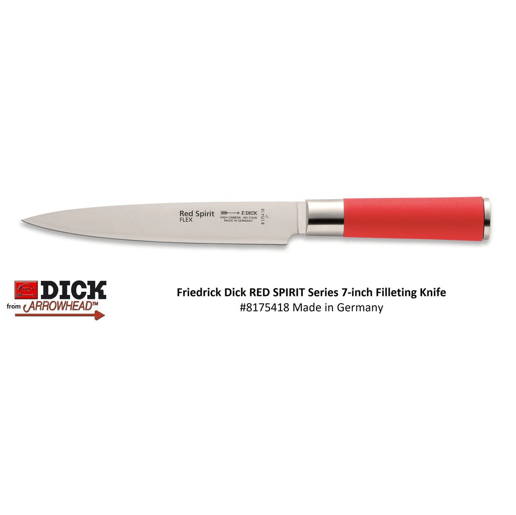 5 LEFT - Red Spirit 7-inch Flexible FILLET KNIFE Made In Germany by F. Dick